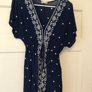 Navy and white dress